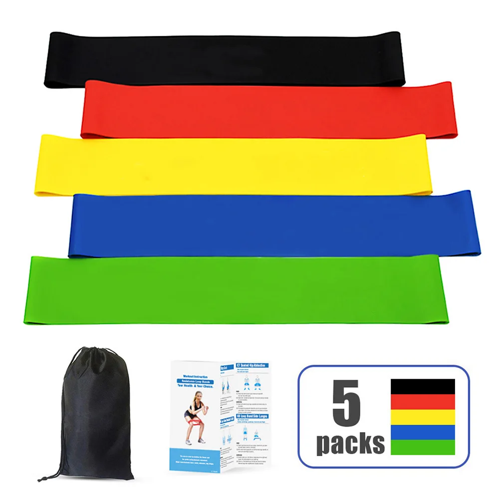 5pcs Resistance Bands Set Home Gym Fitness Bands Expander Tube
