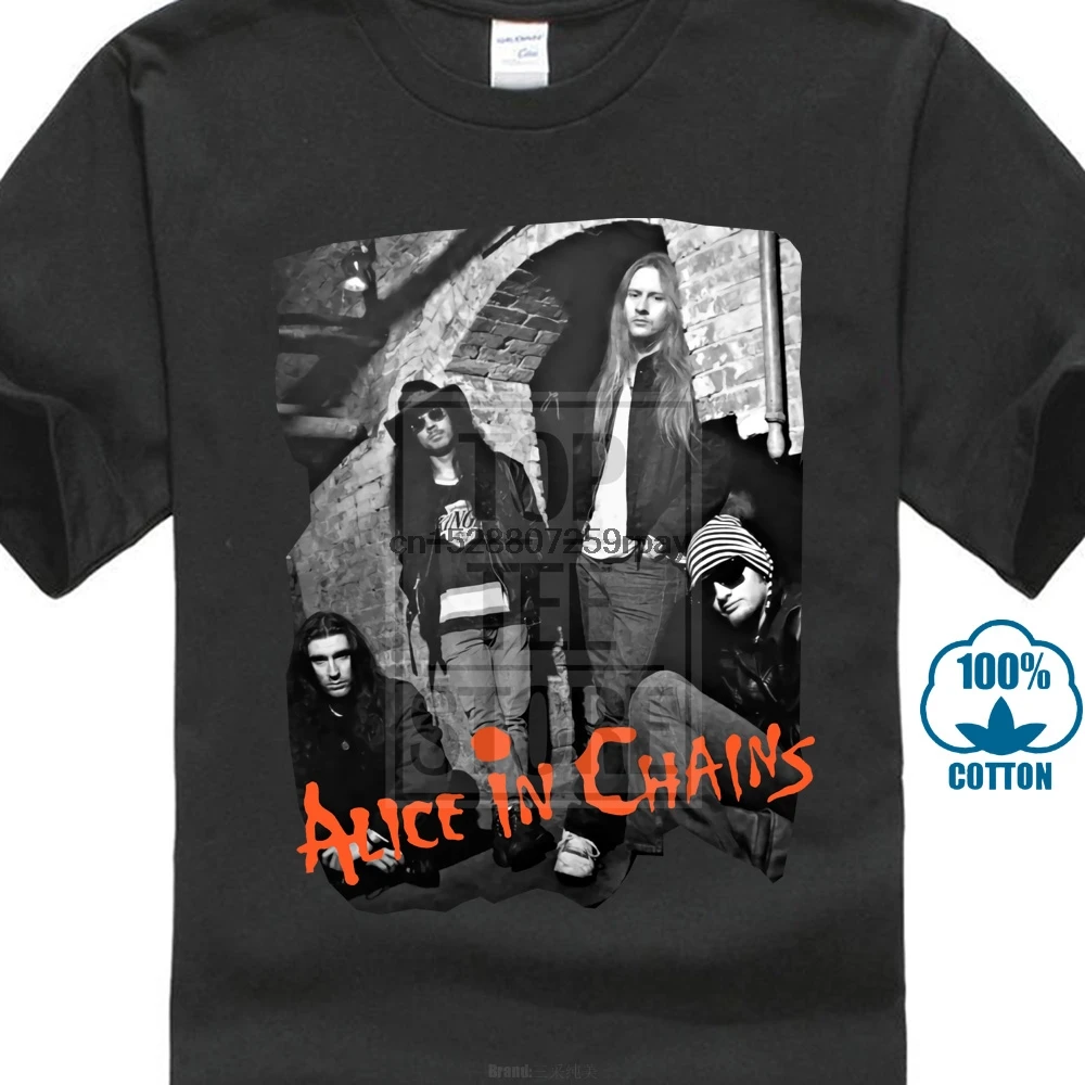 ALICE IN CHAINS LOGO 1 Black New T-shirt Rock T-shirt Rock Band Shirt
