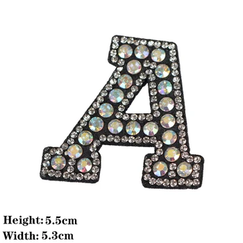 

Lucia Crafts A-Z Diamond Letters Patches Rhinestone Sew On Patch DIY Sewing Cloth Bags Accessory L0718