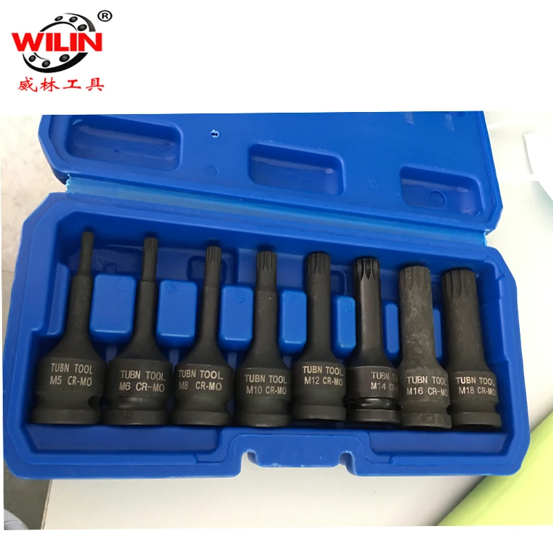 8 шт. ударный Torx Star Bit Socket Set T30 T40 T45 T50 T55 T60 T70 T80 CR-MO Отвертка Гнездо 1/2 &quotКвадратный