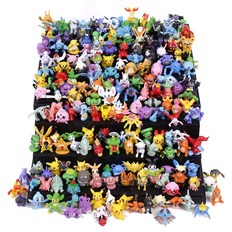 144Pcs Styles Pokemon Figures toys Model Collection 2-3cm Pokemon Pikachu Anime Figure Toys Dolls Child Christmas Halloween Gift 1