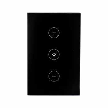 

US Standard Smart WiFi Dimmer Light Switch, Glass Touch Panel Wireless Remote Control Anywhere,Timing Function No Hub Required
