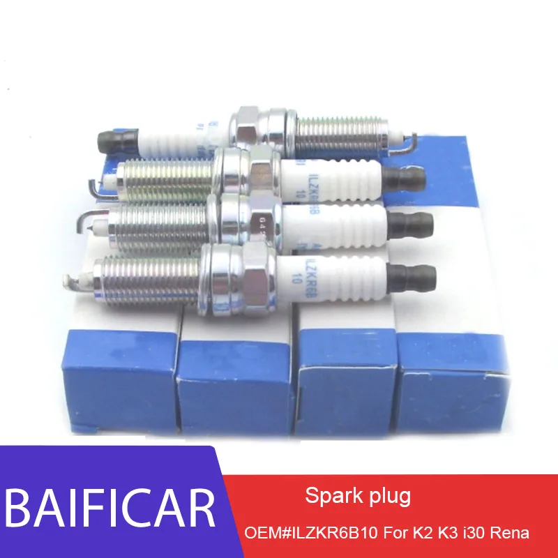 Baifar подлинный Платиновый 4 шт. свечи зажигания ILZKR6B10 для скрученный кабель для KIA Freddy K2 K3 Sauer hyundai 09-16 Elantra I30 Rena