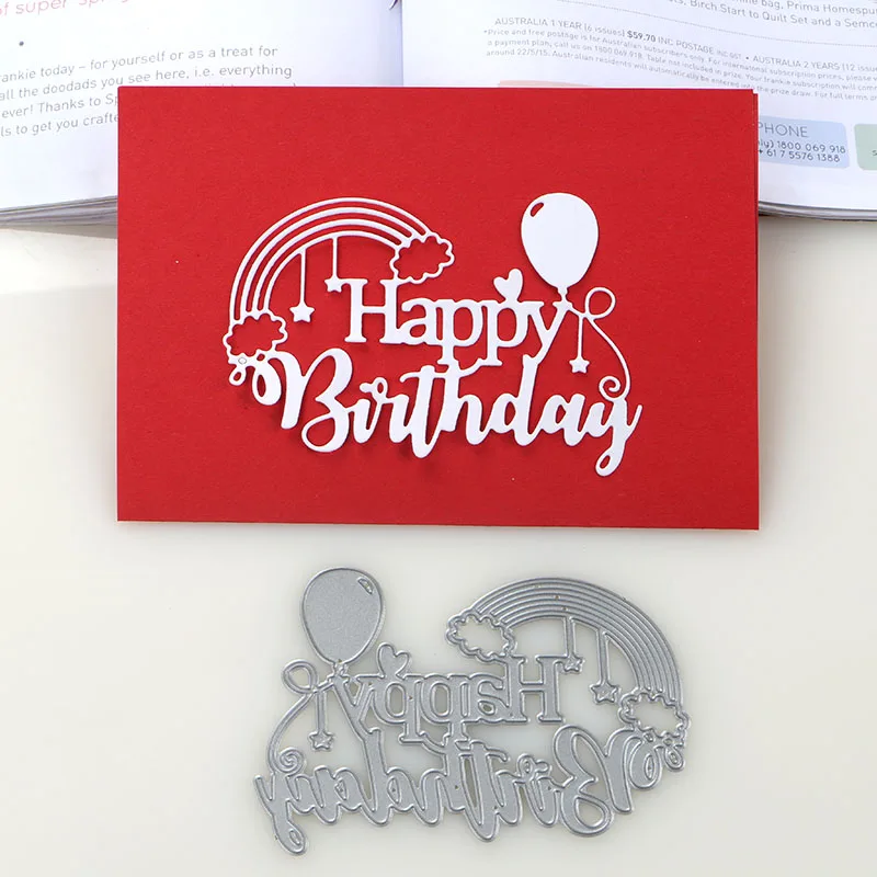 

DUOFEN METAL CUTTING DIES HAPPY BIRTHDAY stencil for DIY Scrapbook Paper Album and cards 2019 new