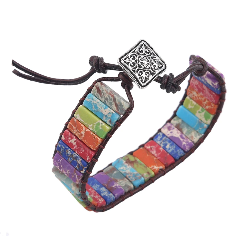 Браслет, новинка, ювелирное изделие ручной работы, много цветов, натуральный камень, трубчатые бусины, кожаный браслет, Парные браслеты, креативные подарки