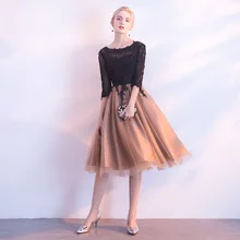 Черные кружевные девичьи платья для выпускного платья с коротким рукавом, платья для выпускного вечера для девочек милое платье для выпускного, вечерный для молодежи