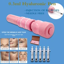 Вращающаяся мезо губа наполнитель пистолет гиалуроновая ручка 0,3 мл розовая гиалуроническая ручка для лица губа наполнитель лифтинг неинвазивный ингалятор гиларон