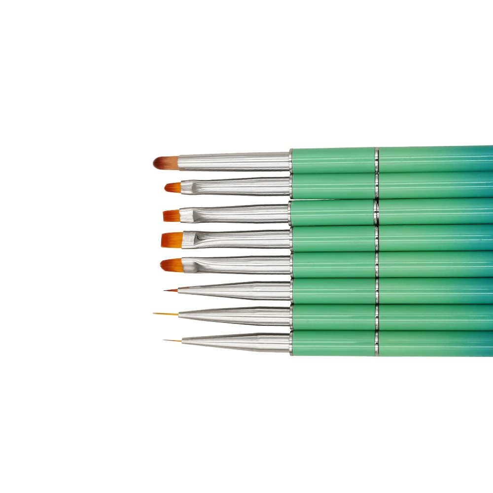 Fingerqueen кисть для нейл-арта пенметалл плоский кристалл резьба лак гель УФ живопись Рисование салон линия 3D Советы инструмент маникюр