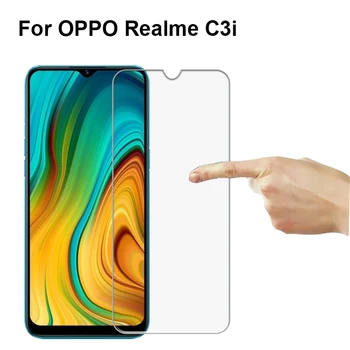 Перейти на Алиэкспресс и купить 2 шт для OPPO Realme C3i Закаленное стекло протектор экрана 9h защитная пленка на Realmi Realme C3 i C 3i C3i стеклянная крышка