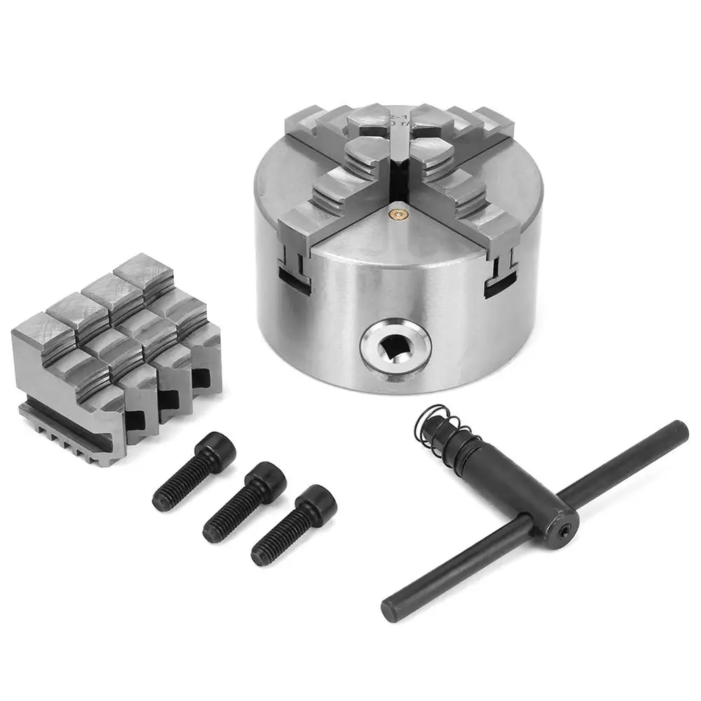 

4 Jaw Self-Centering Lathe Chuck With Jaws Turning Machine Accessories K12-100 100mm