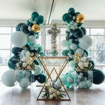 

218pc Balloons Arch Kit Layer Maca Tiffany Blue Pastel Latex Balloon Garland Dark Green Birthday Wedding Baby Shower Party Decor