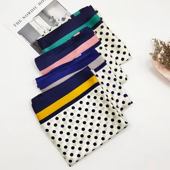 

2020 Fashion Kerchief Silk Neck Scarf For Women Print Hijab Scarfs Female Small Square 70*70cm Lady Shawls And Wraps Scarves