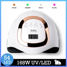 SUN Y1 Manicure Lamp Professional 168W Nail Lamp All Gel 54LED UV Lamp Big Space Auto Nail Gel Dryer Lamp