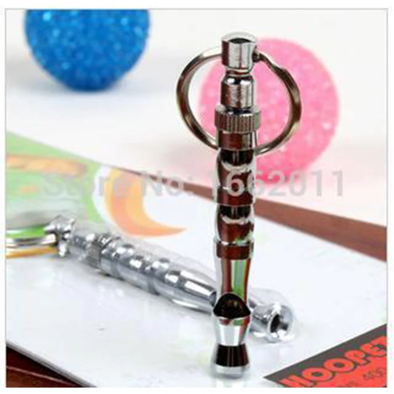 Stainless Steel Puppy Dog Whistle Key Chain Whistle Pet New Dog Training Adjustable Ultrasonic Sound Pet Products