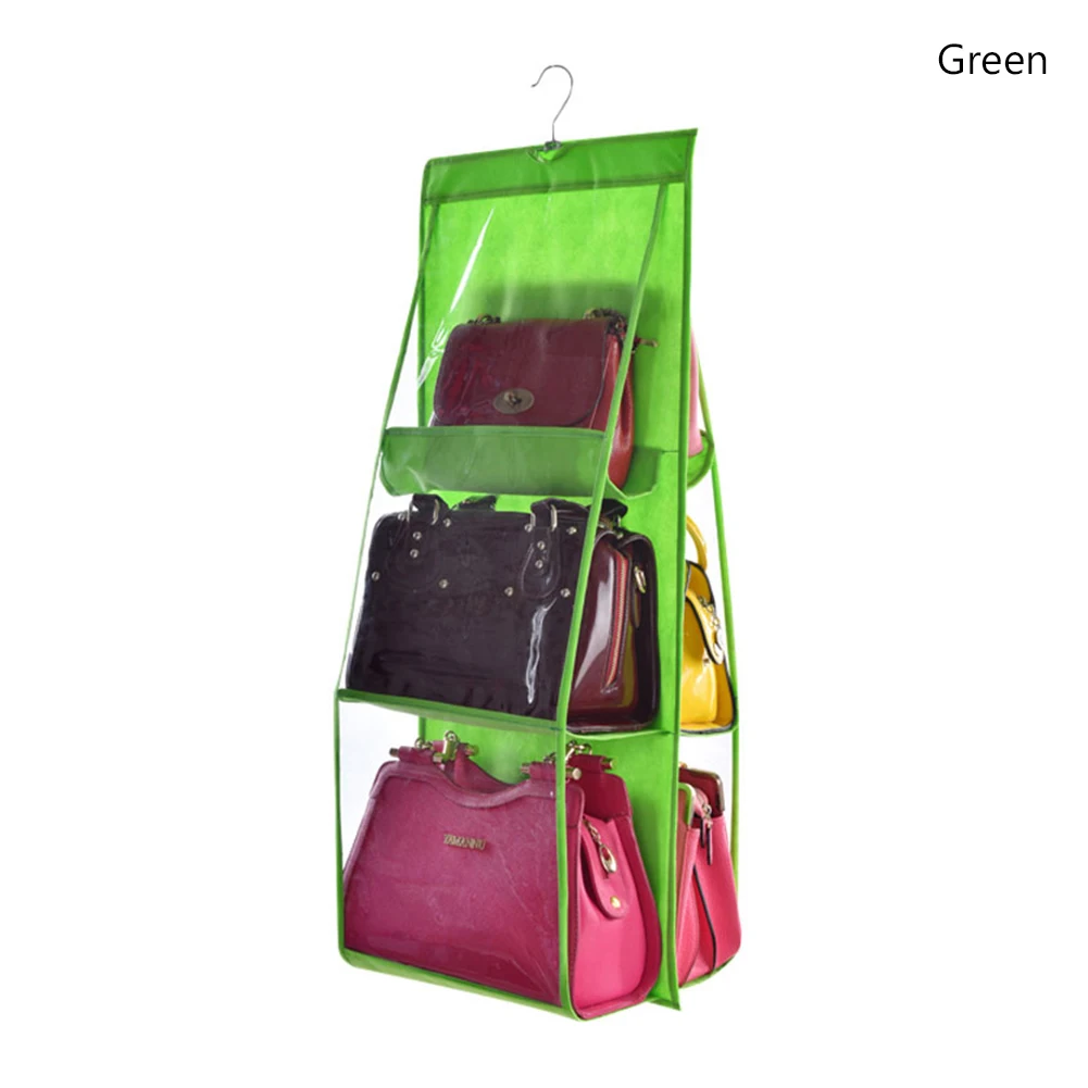 6 карманов большой емкости шкаф прозрачный настенный мешочек для мелочей висящий кошелек Органайзер стеллаж сумка для хранения для шкаф для обуви