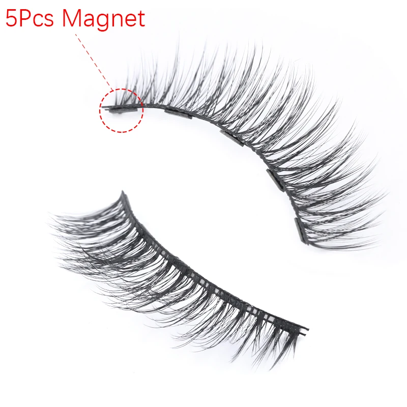 5Pairs Magnet Eyelashes Magnetic Eyeliner Set Mink False Eyelashes Tweezers Waterproof Long Lasting Eyelash Extension Makeup 5Pairs Magnet Eyelashes Magnetic Eyeliner Set Mink False Eyelashes Tweezers Waterproof Long Lasting Eyelash Extension Makeup