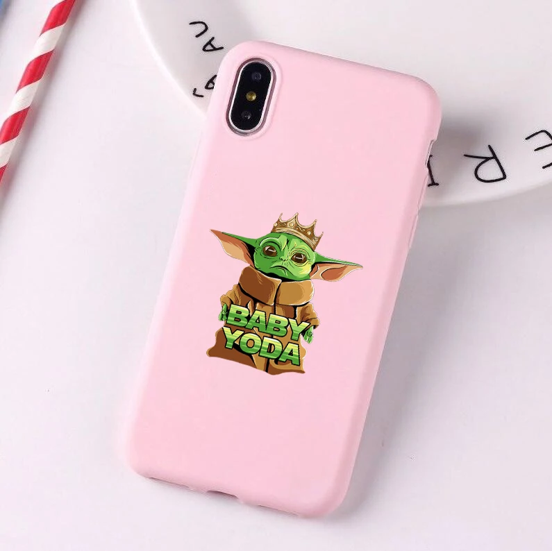 Baby yoda meme милый мягкий силиконовый цветной чехол для телефона для iPhone 6S 7 8 6plus 7 plus 8plus XR XS XSMAX 11 Pro - Цвет: FHSR-24359