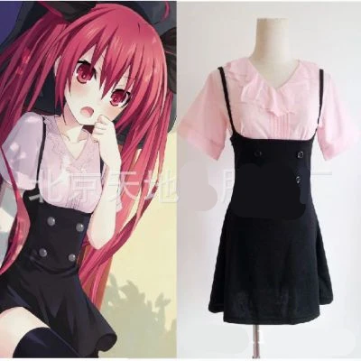 Высокое качество аниме DATE A LIVE Itsuka Kotori ежедневный костюм Женская Косплэй топ +