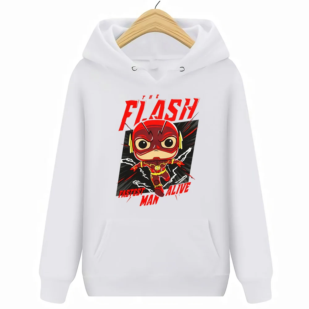 Белый Funko Pop Box Lunch эксклюзивные толстовки с капюшоном и свитшоты из винила The Flash Comics - Цвет: Белый