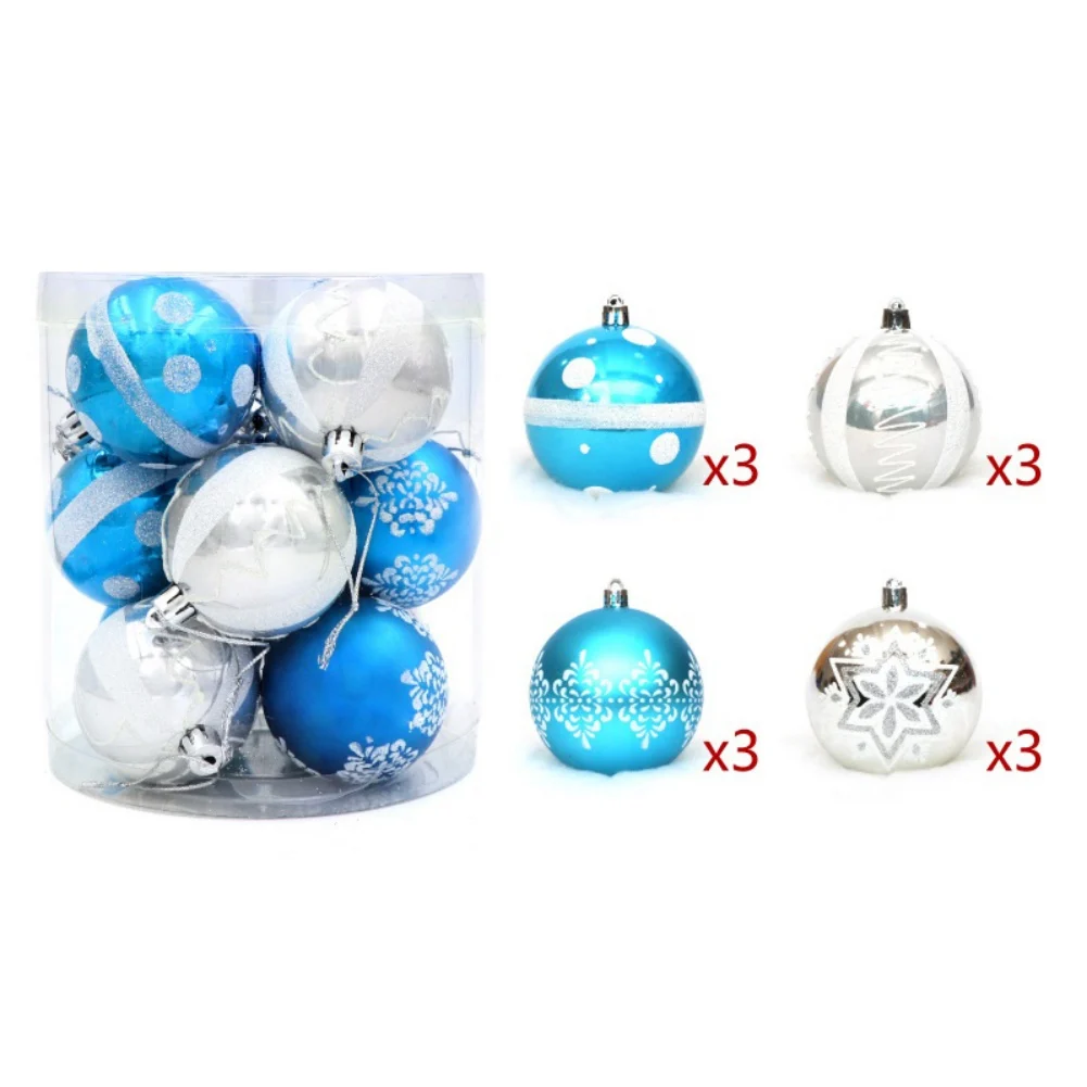Блестящий новогодний шар набор украшение для рождественской елки украшения раскрашенный шар рождественские украшения
