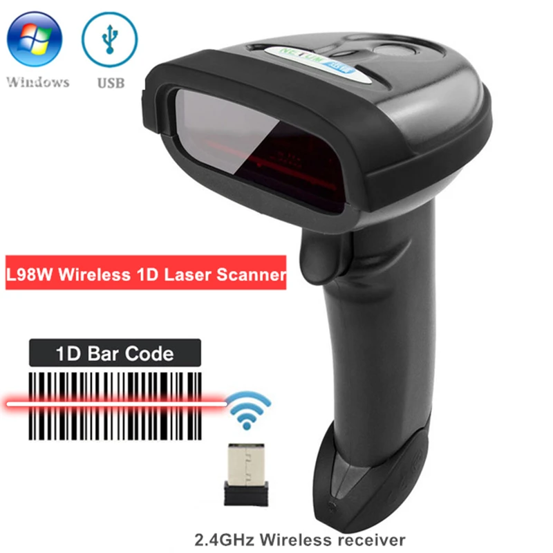 Portátil do Código de Barras do Ccd e Série sem Fio Handheld sem Fio do Leitor de Código de Barras 1d para o Terminal e Logístico da Posição do Inventário Varredor