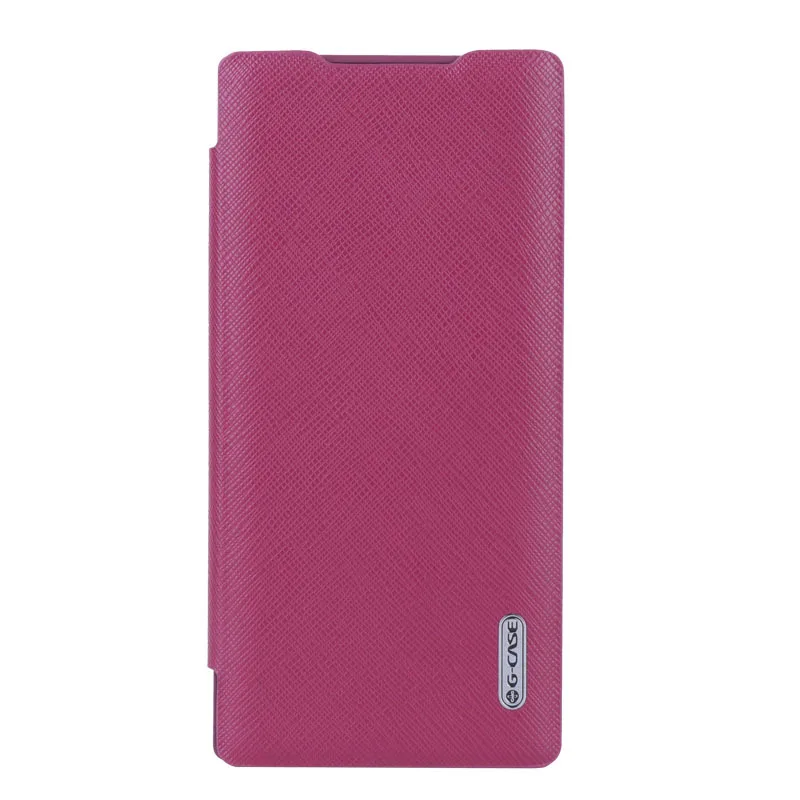 G-CASE Note 10 чехол-кошелек, Ультратонкий Тонкий чехол-книжка, футляр премиум-класса защитный PU кожаный Фолио с отделением для карт/подставкой - Цвет: Розово-красный