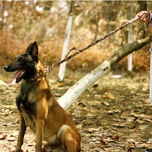 Ошейник для собак, Нейлоновый Регулируемый военный тактический ошейник для собак, контрольная ручка, тренировочный ошейник для домашних животных, кошек, собак, воротничок товары для животных