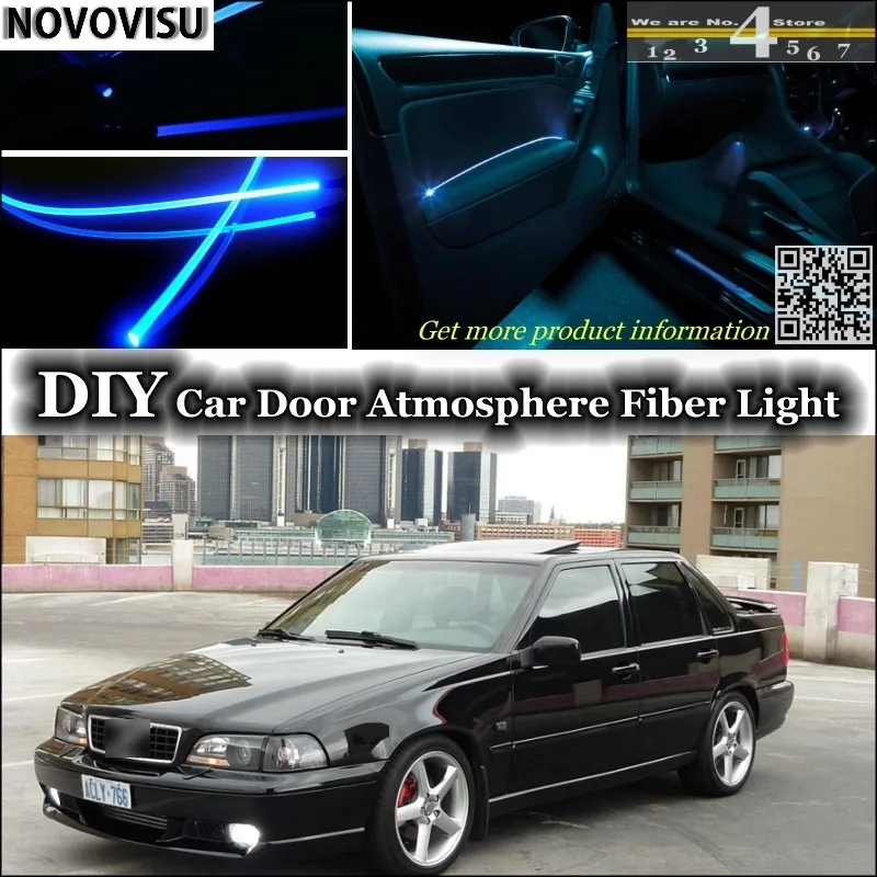 Novovisu для Volvo S70 подкладке окружающий свет атмосферу волоконные оптические фары внутри дверь Панель освещение не EL света Установите