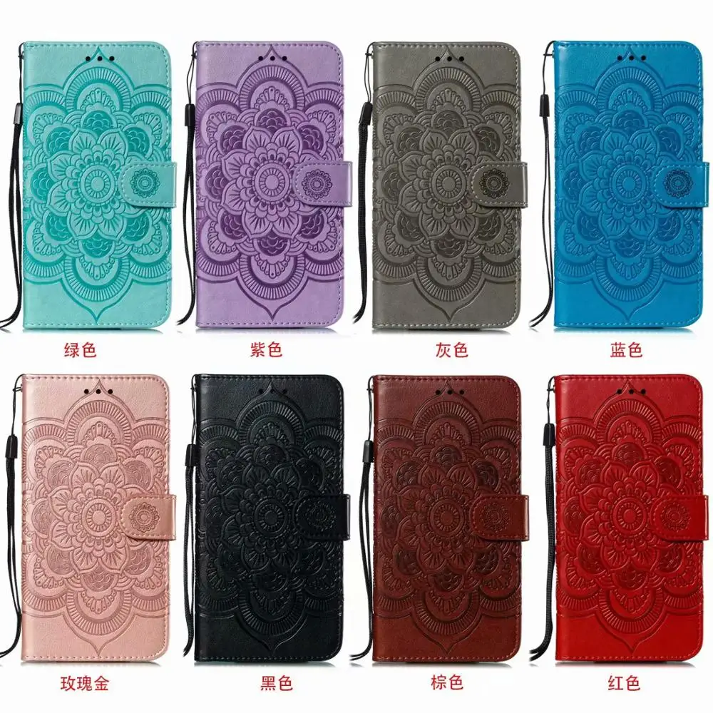 

Embossed Leather Case for Samsung s9 s10Plus Case A40 A70 M10 M20 Wallet Flip Book Case for Samsung note9 note10pro J4 2018Cover