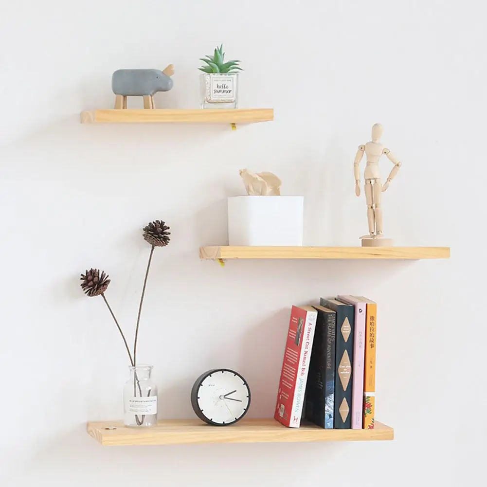 

Wall Hanging Bookshelf Solid Wood Partition Shelf Multipurpose Living Room Decoration DIY Home Decoration Durable