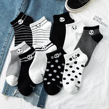 

Cartoon Character Cotton Socks Harajuku Female Cute Unisex Skatebord Socks Hipster Animal Print Couples Ankle Socks Women Socks