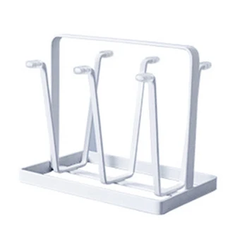 

Metal Cup Drainage Rack Mug Holder Kitchen Counter Top Storage Home Stand Shelf