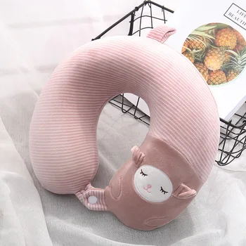 

Multi-Color Comfortable Cartoon Pattern U Shaped Memory Foam Travel Neck Pillow Support Headrest Cushion For Support Head