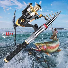 Комбинированная Удочка+ Рыболовная катушка+ рыболовная леска набор длинных сверхтвердых телескопических удочек из углеродного волокна