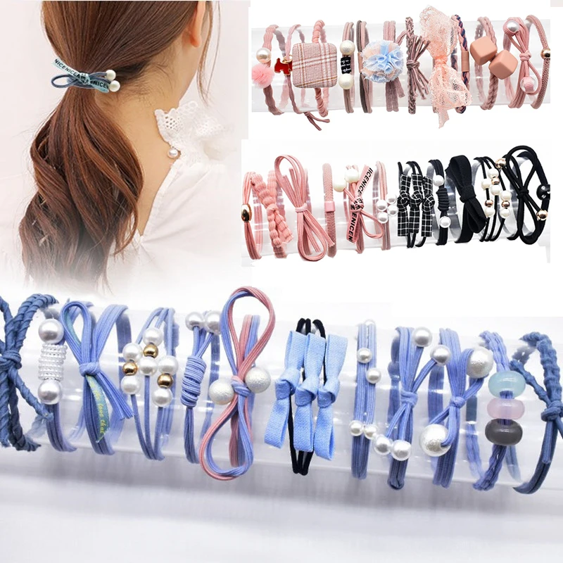 12Pcs Elastic Hair Bands Girl Woman Headband For Scrunchie Rings Ornaments Children Rubber Accessories 2021 |