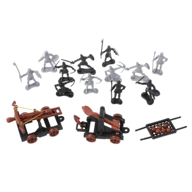 14pcs Plastic Medieval Knights Crossbow For Children Adult Gift Military Army Model Action Toy Soldier Figure Set DIY Play Home 3
