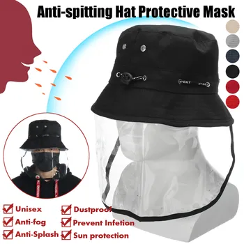 

Protective Transparent Mask Anti-fog Anti-Splash Fisherman Saliva Face Masks Windproof Prevent Infetion Anti-spitting Hat