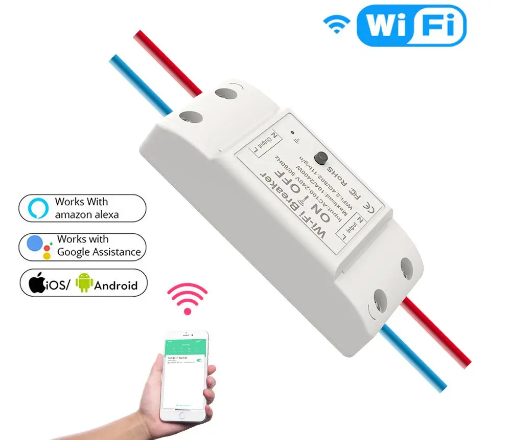 Wireless Remote Control Diy Wi - Fi Breaker Mini Homekit Tuya Smart Wifi Switch With Alexa Google Home Wireless Remote Control Diy Wi - Fi Breaker Mini Homekit Tuya Smart Wifi Switch With Alexa Google Home