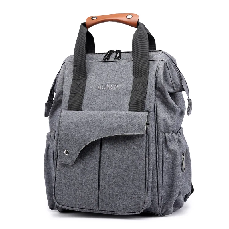 Сумка для подгузников Mama, водонепроницаемые сумки для мам, рюкзак для мам, коляска для путешествий, сумка для мам, большая сумка для подгузников - Цвет: Light gray