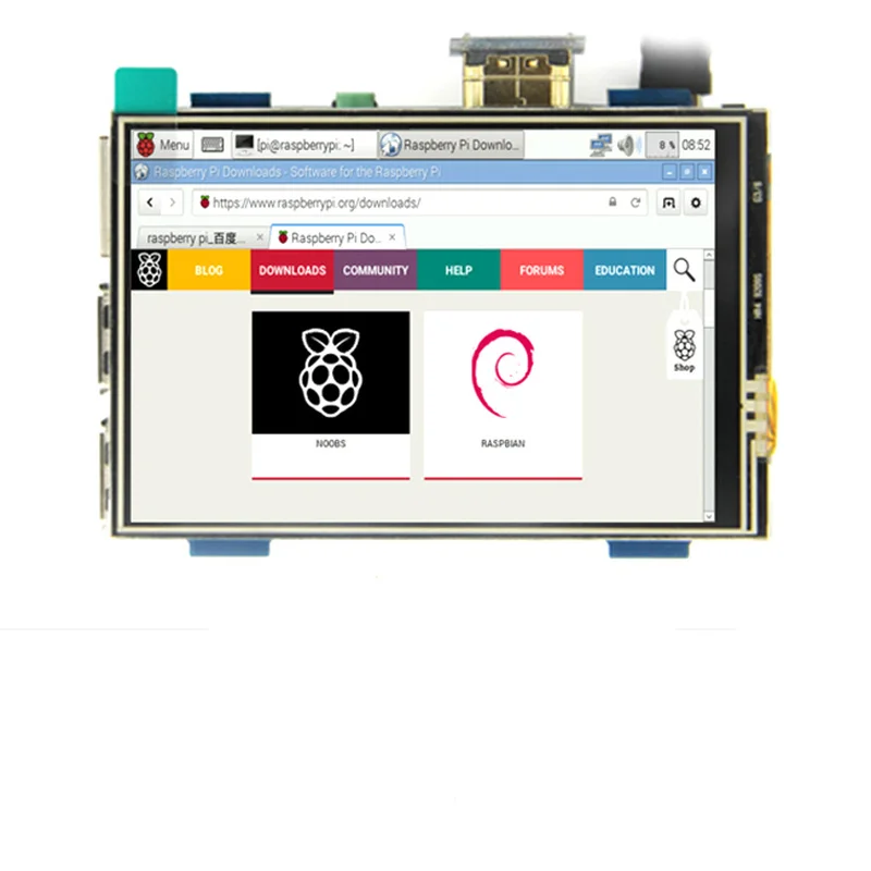 3 5 дюймовый высокой четкости HDMI Raspberry Pi 4th поколения 3B + дисплей ЖК резистивный