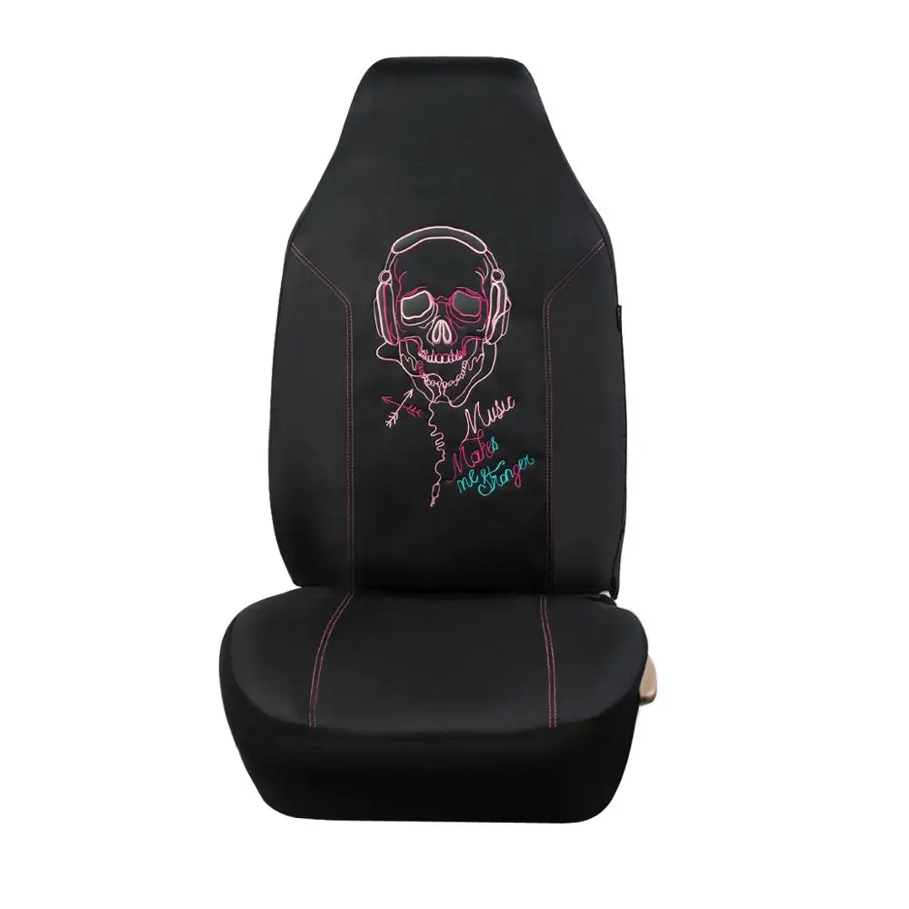 Roses Sugar Skull Car Seat Covers Protectors Fit for Most Car Truck SUV Or Van Full Protection for Your Fabric and Leather Seat