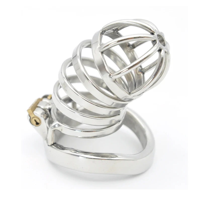 CHASTE BIRD Male Stainless Steel Cock Cage Penis Ring Chastity Device Catheter with Stealth New Lock