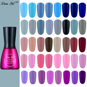 

Beau Gel 7ml Pure Color Series UV Gel Nail Polish Soak Off Matte Top Coat Semi Permanent Nail Art Manicure Primer Gel Lacquer