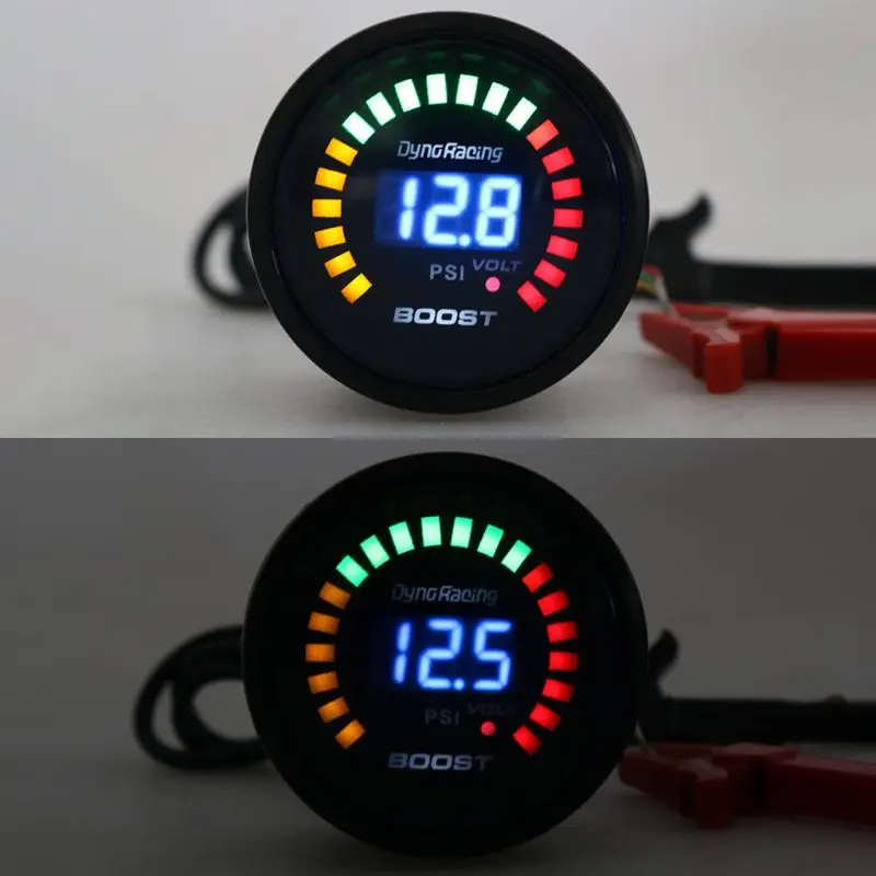 2 ''52 мм турбо Boost Gauge цифровой аналоговый 12 В измеритель давления 15-45 фунтов/кв. дюйм с датчиком X4YD