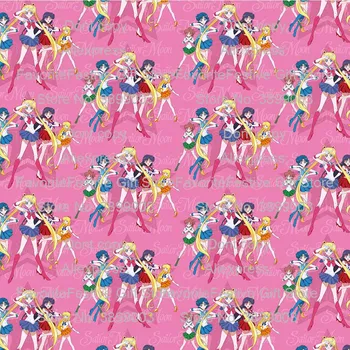 

Sailor Moon polyster stretch Fabric for sewing, pathwork, Anime Cosplay Character Props Anime handmaking Decoration Home tissu