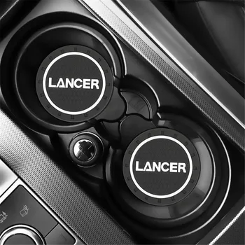 

2pcs Car Auto Water Cup Slot Non-Slip Mat Accessories For Mitsubishi Lancer accessories car styling