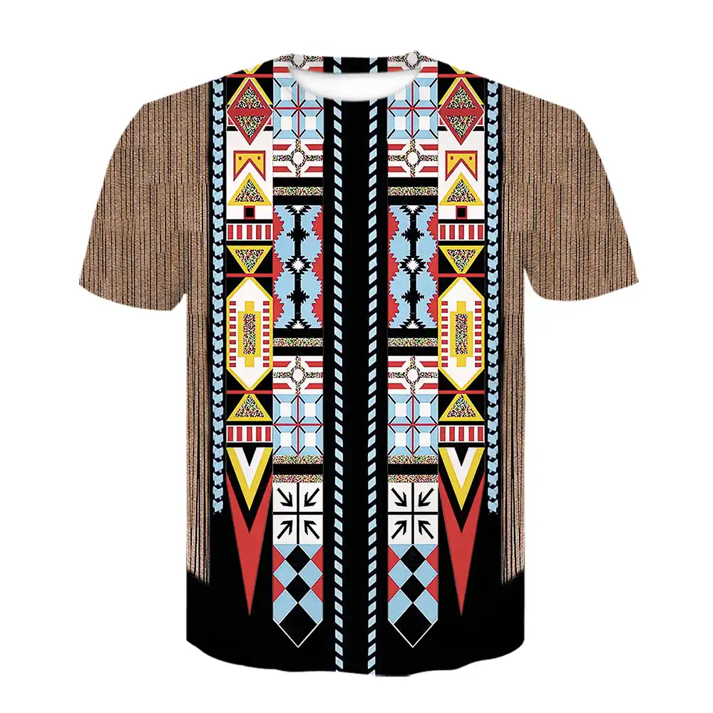 新ファッションアフリカ服tシャツ3dプリントネイティブアメリカンの服dashikiローブカジュアルtシャツ女性 男性ヴィンテージtシャツ Aliexpress