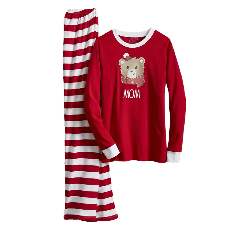 Фэмили лук новогодняя одежда пижама новый год новогодние пижамы хлопок