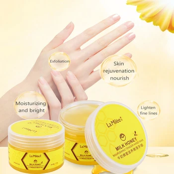 

Honey Milk Hand Wax Exfoliating Dead Skin Hand Mask Moisturizing Whitening Hand Cream