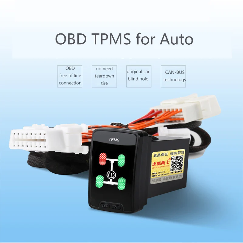 Автомобиль OBD TPMS ЖК шина давление speedlock для Toyota fortuner/Hilux 2016 2018|Датчик давления в